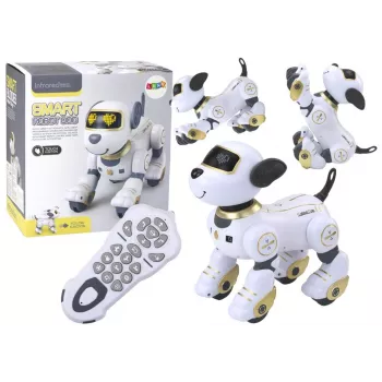 LEAN TOYS Remote Controlled Interactive Robot Dog – Golden, Dancing, Programmable, Rechargeable