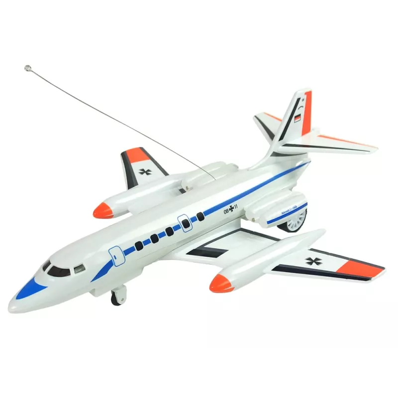 LEAN TOYS Remote Controlled Passenger Aircraft with LED Lights 40 MHz Pilot