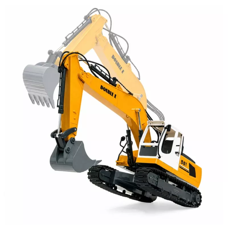 LEAN TOYS Remote Controlled RC Crawler Excavator Lights and Sounds Yellow 1:16