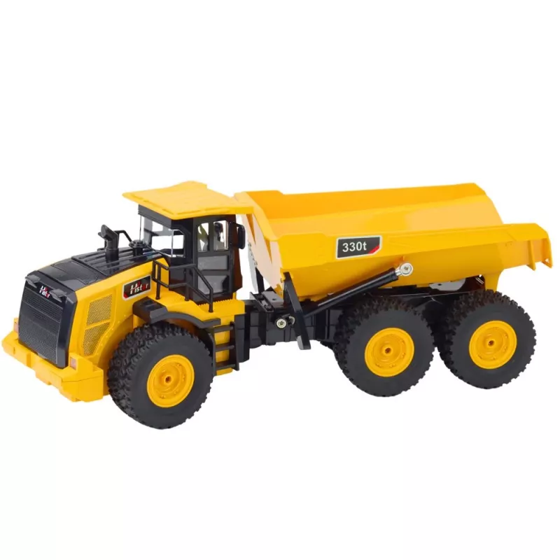 LEAN TOYS Remote Controlled RC Dump Truck Transporter Sounds 9CH 2.4G Yellow