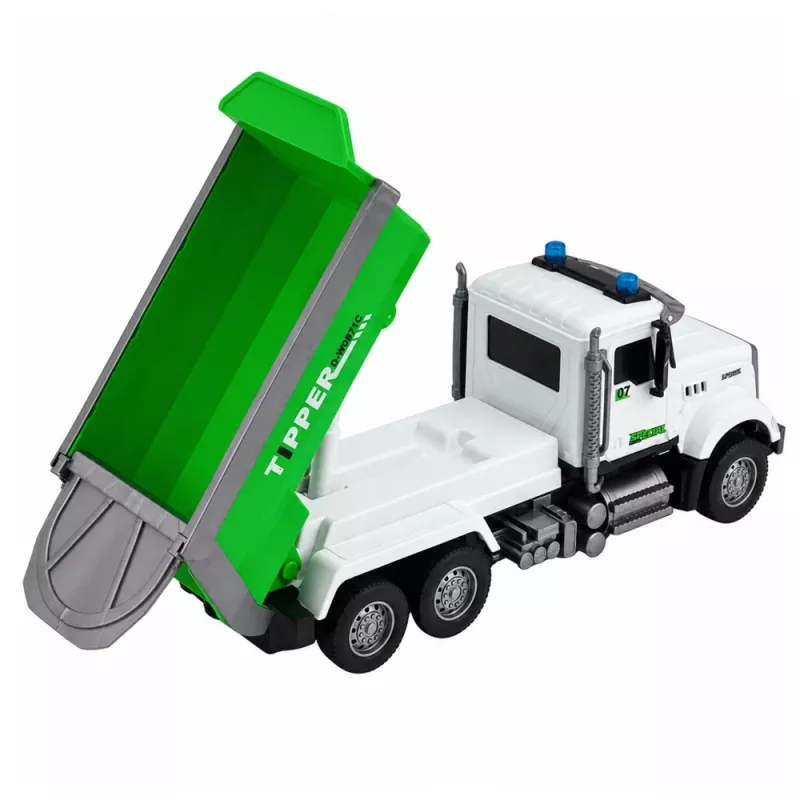 LEAN TOYS Remote Controlled RC Tipper Truck with Movable Box Green 1:14