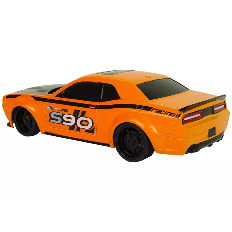LEAN TOYS Remote Controlled Sports Car 1:24 Racing Orange 27 MHz Pilot