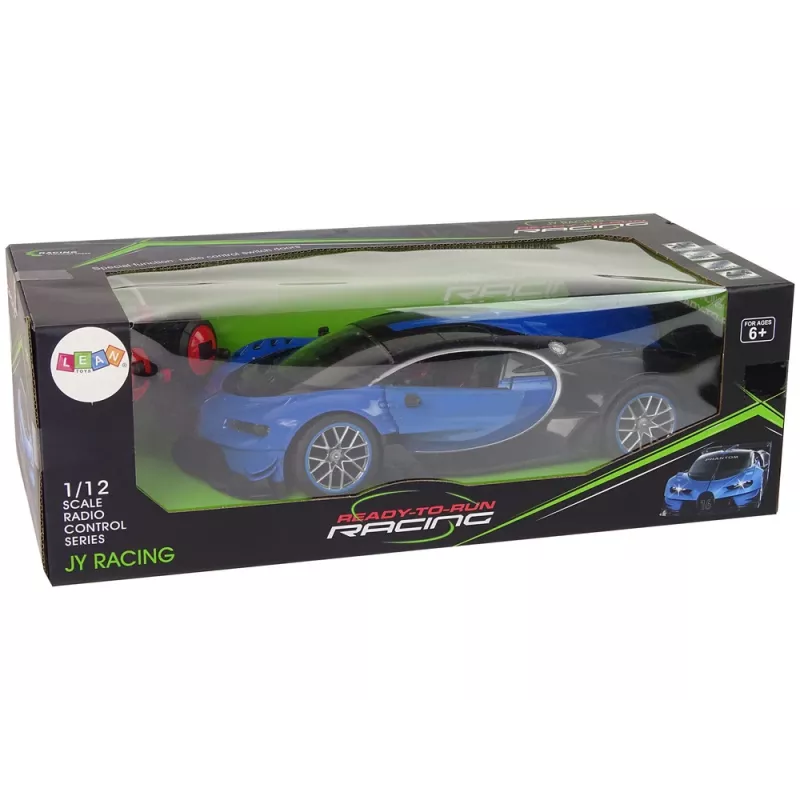 LEAN TOYS 1:16 Remote-Controlled Sports Car with LED Front Lights and R/C Remote Control