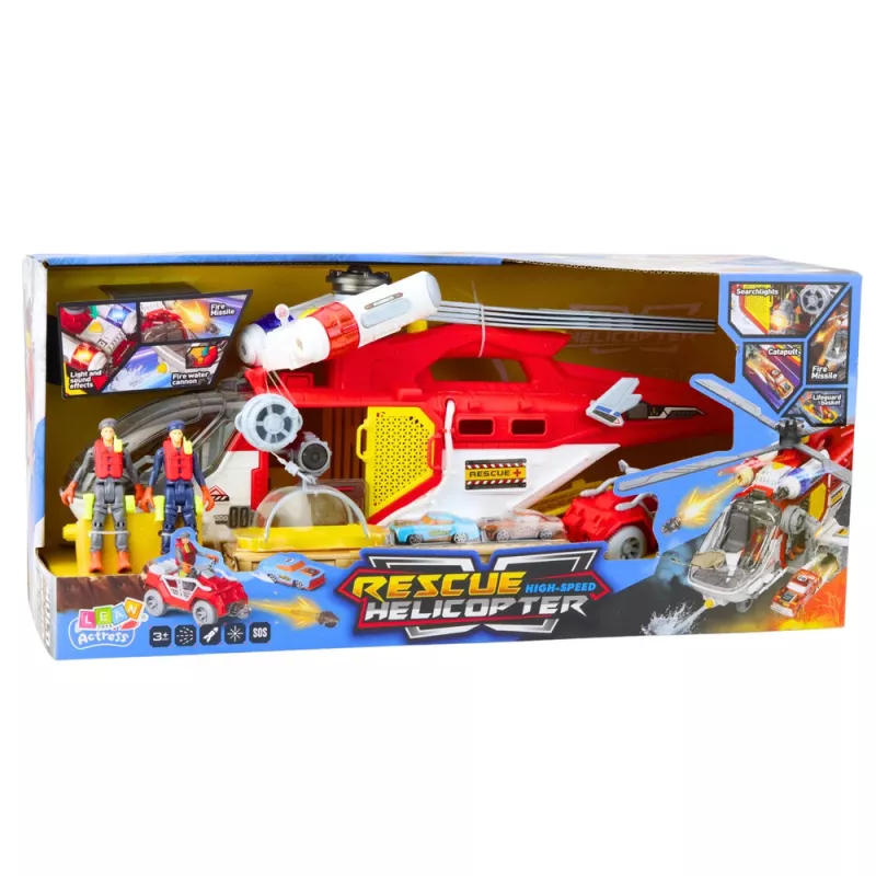 LEAN TOYS Rescue Helicopter Multifunction Accessories Lights Sounds Set