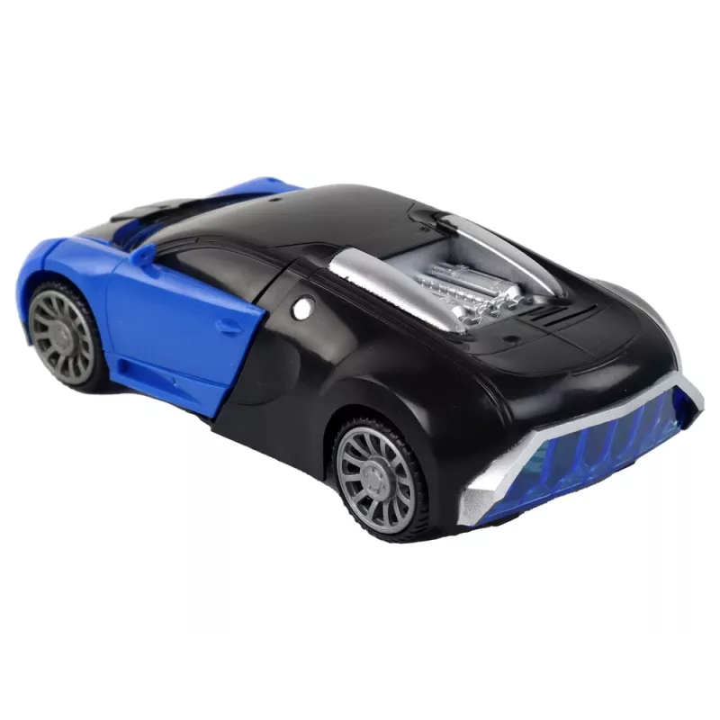 LEAN TOYS Robot Car 2in1 Bugatti Blue Light Effects