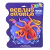 LEAN TOYS Rubber Octopus Figurine Stretchable Realistic Sea Animal 12cm