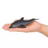 LEAN TOYS Rubber Sea Dolphin Figurine Soft Realistic TPR Dark Gray 17.5 cm