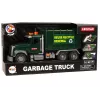 LEAN TOYS Rubbish Truck Bins Dark Green with Sounds and Lights