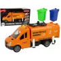 LEAN TOYS Rubbish Truck with Friction Drive Sound Effects Orange