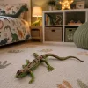 LEAN TOYS Sand Lizard Rubber Figure Stretchable Realistic 15 cm