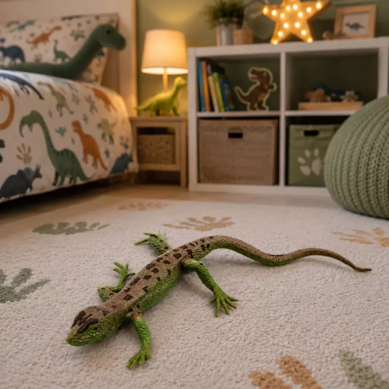 LEAN TOYS Sand Lizard Rubber Figure Stretchable Realistic 15 cm