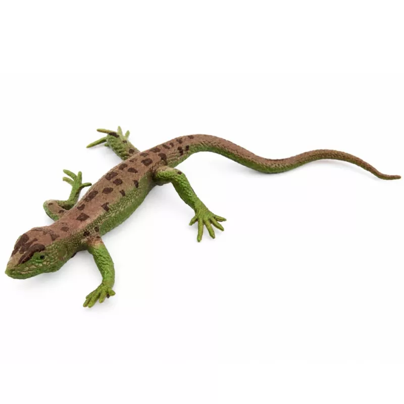 LEAN TOYS Sand Lizard Rubber Figure Stretchable Realistic 15 cm