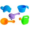 LEAN TOYS Sandbox Table with Molds, Shovel, Rake and Cloud - Multicolour