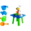 LEAN TOYS Sandbox Table with Molds, Shovel, Rake and Cloud - Multicolour