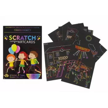 LEAN TOYS Scratch Coloring Book For Children School