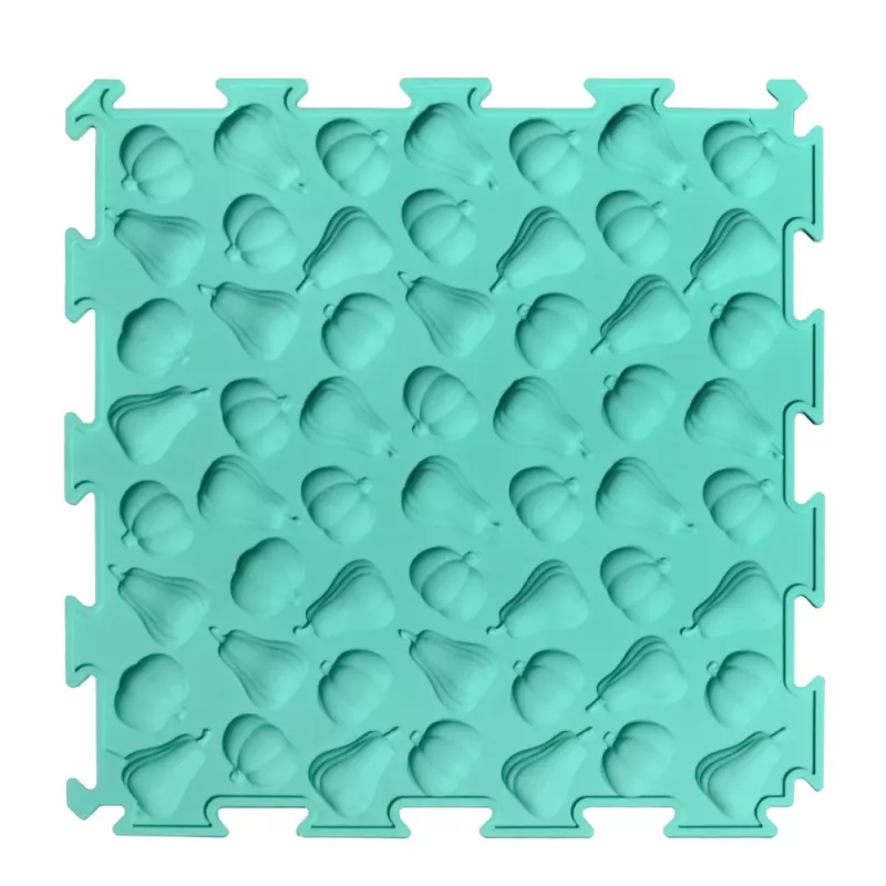 LEAN TOYS Sensory Path Puzzle Tiles Various Structures Colors 24.5 cm 10 pcs.