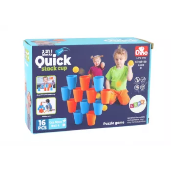 LEAN TOYS Sensory Specially Designed Cup Bottom for Game Mugs 3in1 Creative 16 Pieces Puzzle