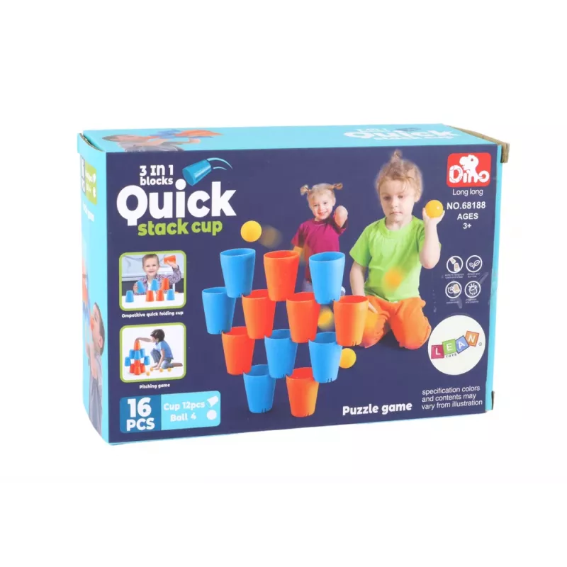 LEAN TOYS Sensory Specially Designed Cup Bottom for Game Mugs 3in1 Creative 16 Pieces Puzzle