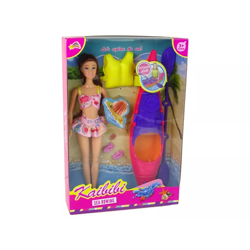 LEAN TOYS Set Doll Accessories Kayak Pink