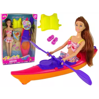 LEAN TOYS Set Doll Accessories Kayak Pink