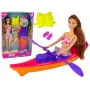 LEAN TOYS Set Doll Accessories Kayak Pink