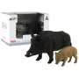 LEAN TOYS Set of 2 Wild Boar with Young Figurines Forest Animals Series