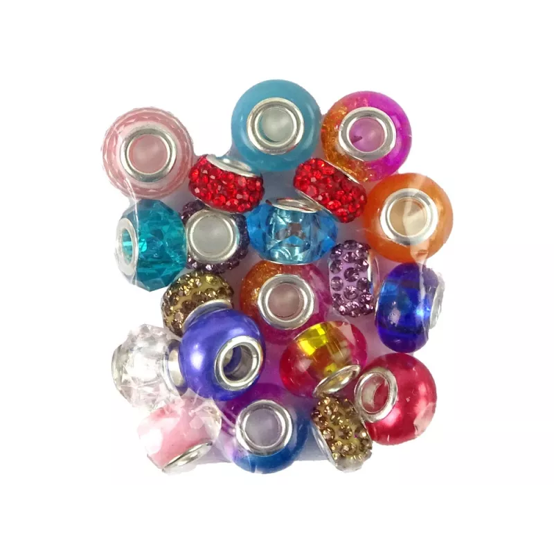 LEAN TOYS Set of Bracelets, Chains and Coloured Jewellery Beads