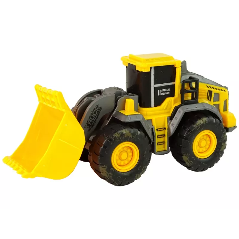 LEAN TOYS Set of Construction Vehicles 3 Yellow Models