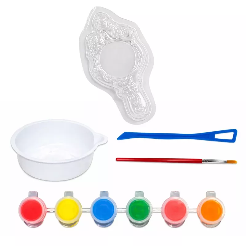 LEAN TOYS Set of Creative Plastic Mirror Mold Plaster Paints