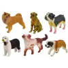 LEAN TOYS Set of Dog Figurines Dogs of Breeds 6 Elements