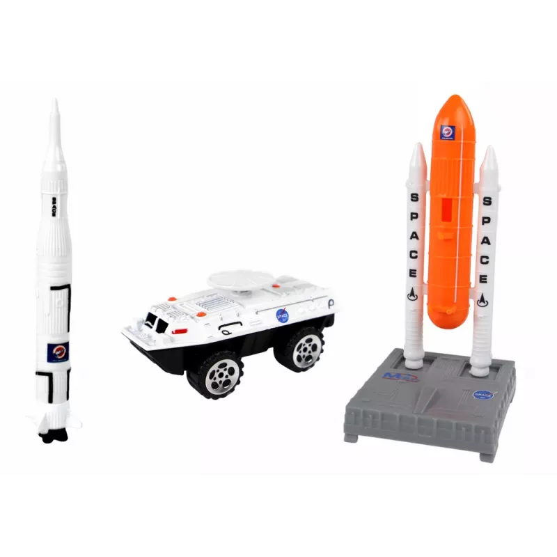 LEAN TOYS Set of Figures Space Truck Rocket 15 El.