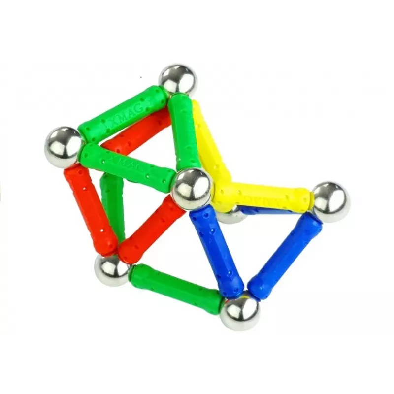 LEAN TOYS Set of Magnastix Magnetic Blocks 560 + Board