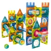 LEAN TOYS Set of Magnetic Construction Blocks Ball Track Colorful 98 pcs.