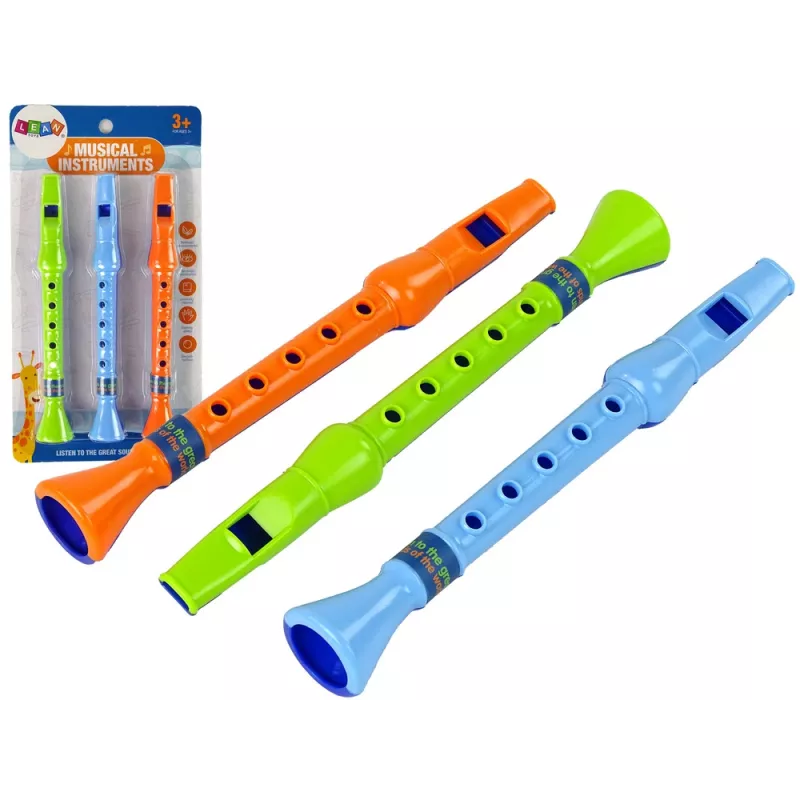 LEAN TOYS Set of Three Flutes for Children Animals