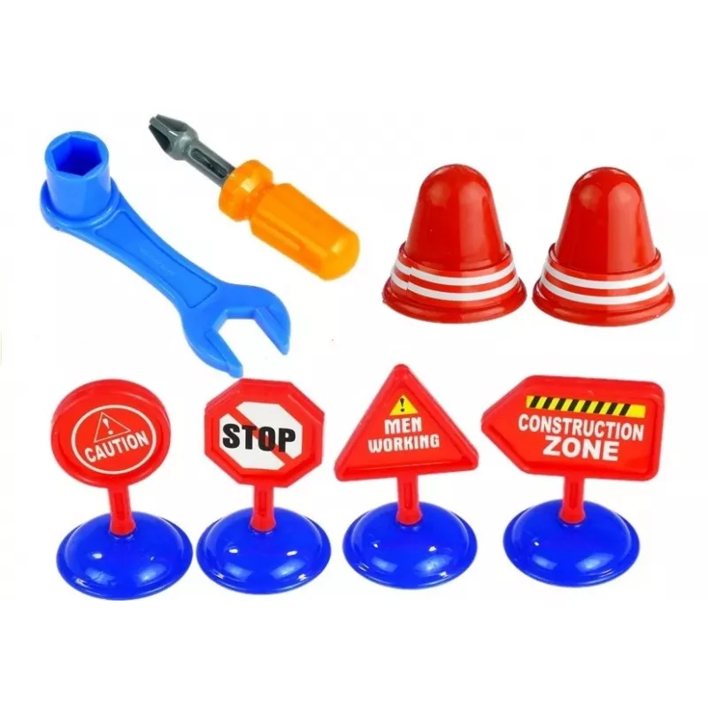 LEAN TOYS Set of Vehicles Police Fire Engine Auto Transport Trailer Unscrewing