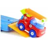 LEAN TOYS Set of Vehicles Police Fire Engine Auto Transport Trailer Unscrewing