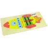 LEAN TOYS Set of Wooden Jigsaw Puzzles Rocket Numbers