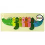 LEAN TOYS Set of Wooden Puzzles Crocodile Numbers