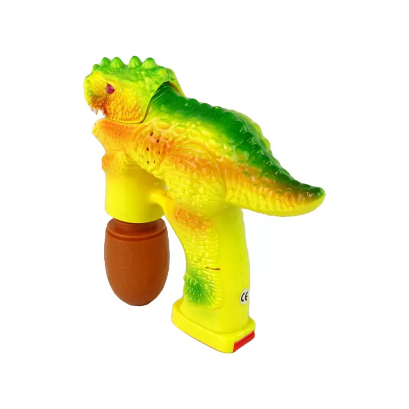 LEAN TOYS Soap Bubbles Dinosaur Bubble Liquid Egg Yellow