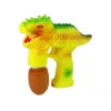 LEAN TOYS Soap Bubbles Dinosaur Bubble Liquid Egg Yellow