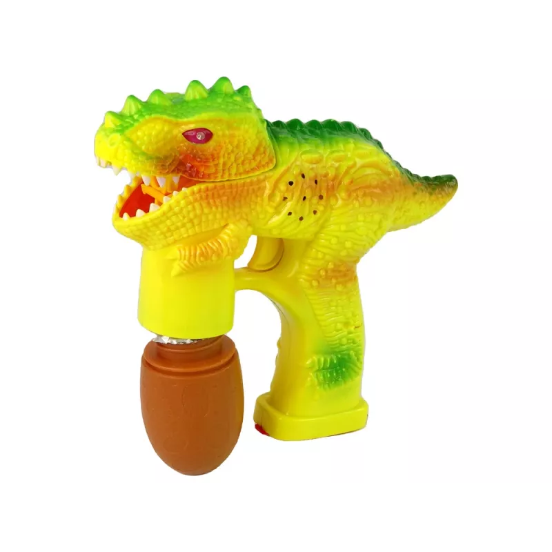 LEAN TOYS Soap Bubbles Dinosaur Bubble Liquid Egg Yellow