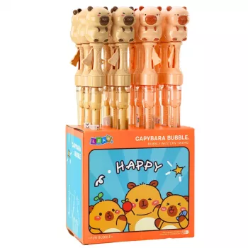 LEAN TOYS Soap Bubbles Large Extendable Wand Capybara 49.5 cm 100 ml