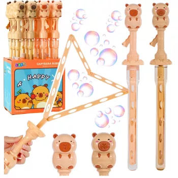 LEAN TOYS Soap Bubbles Large Extendable Wand Capybara 49.5 cm 100 ml