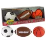 LEAN TOYS Soft Sports Ball Set 3in1 Football Basketball