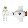 LEAN TOYS Space Mission Cosmos 4 Elements Playset – Rocket, Astronaut, Rover & Flag (4 Pieces, Ages 3+)