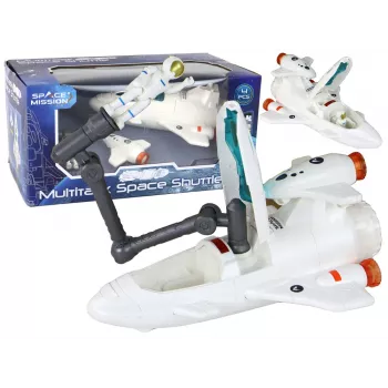 LEAN TOYS Space Mission Cosmos 4 Elements Playset – Rocket, Astronaut, Rover & Flag (4 Pieces, Ages 3+)
