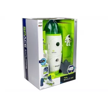 LEAN TOYS Space Rocket Astronom Cosmos Light & Sound – Electronic Toy Rocket with Astronaut Figure, Battery-Powered, 3+ Years