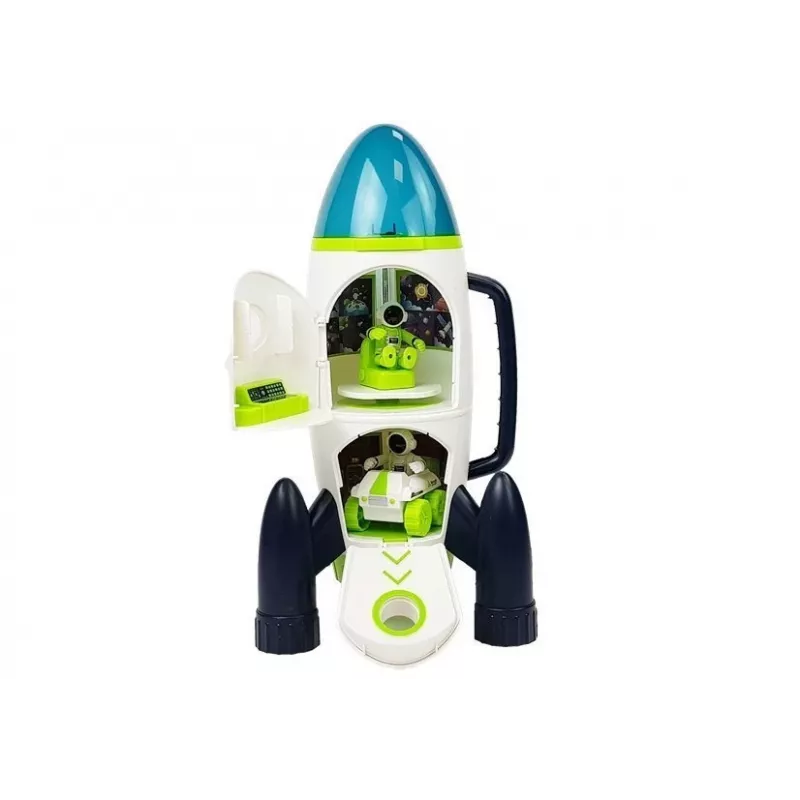 LEAN TOYS Space Rocket Astronom Cosmos Light & Sound – Electronic Toy Rocket with Astronaut Figure, Battery-Powered, 3+ Years