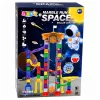 LEAN TOYS Space Track Construction Blocks 153 pcs - 3D Colorful Marble Run Set with Tunnels and Balls