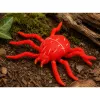LEAN TOYS Spider Red Rubber Figure Stretchable Realistic 12 cm
